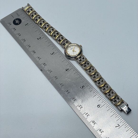 Citizen 6930-S72242 Ladies Watch Gold Silver Tone 6" Quartz - Picture 6 of 6